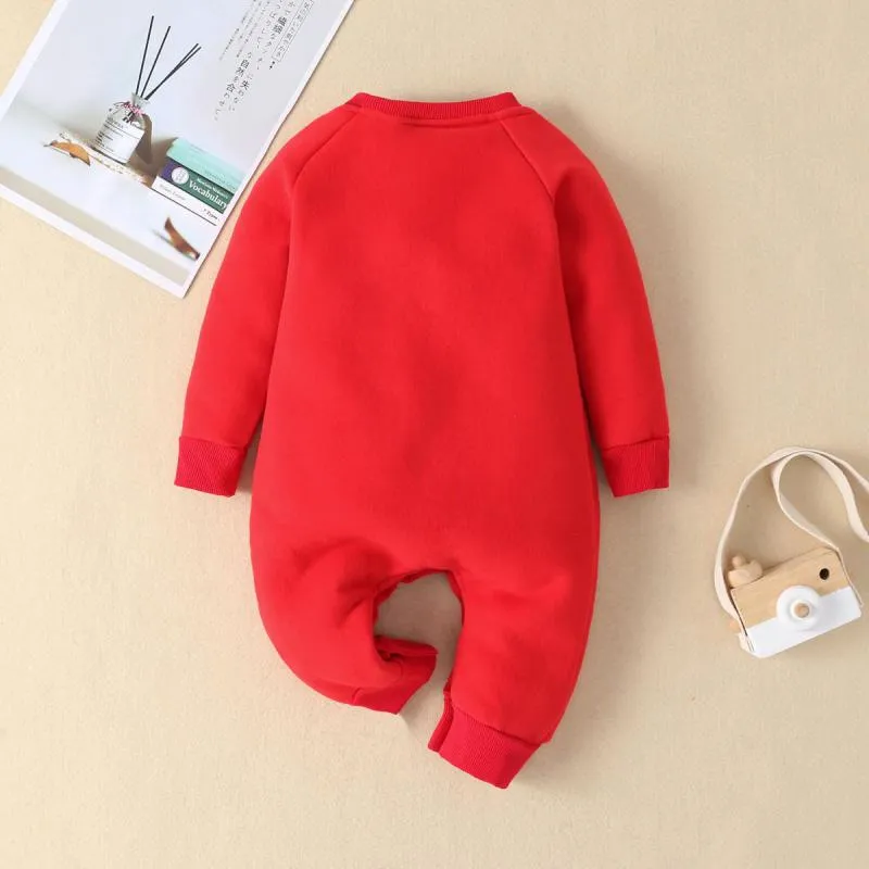 Unisex Christmas Romper Deer Pattern