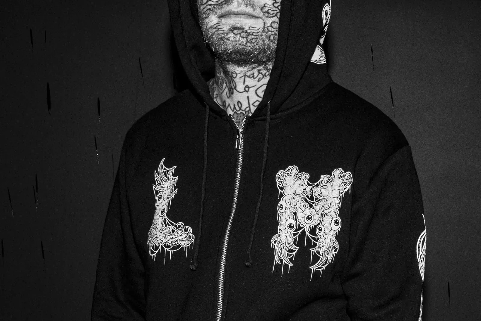 [UNISEX] RAFEL DELALANDE X LOCO MOSQUITO DRAGON SKULL HOODIE