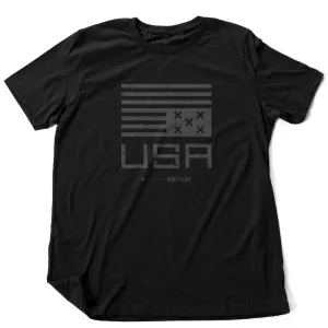 USA Flag Upside Down / TopsyTurvy — premium unisex tee