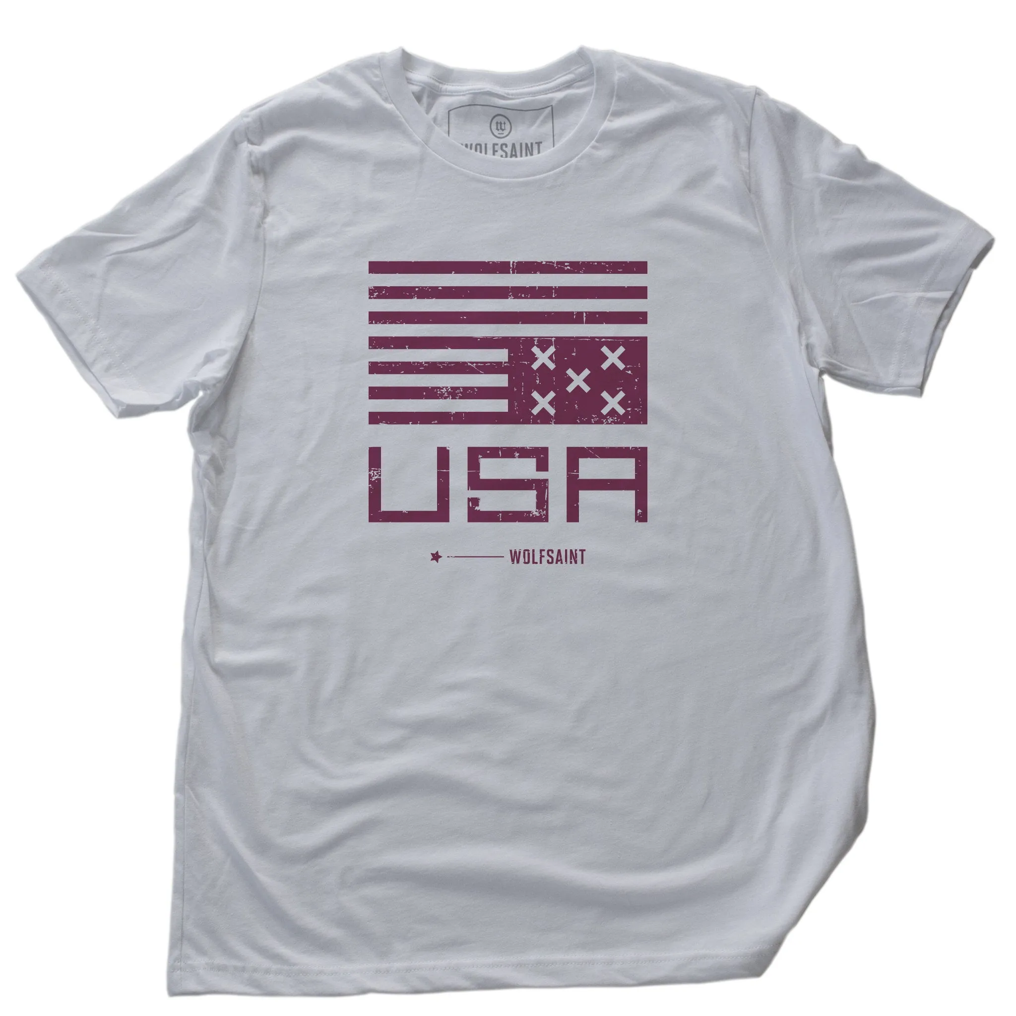 USA Flag Upside Down / TopsyTurvy — premium unisex tee