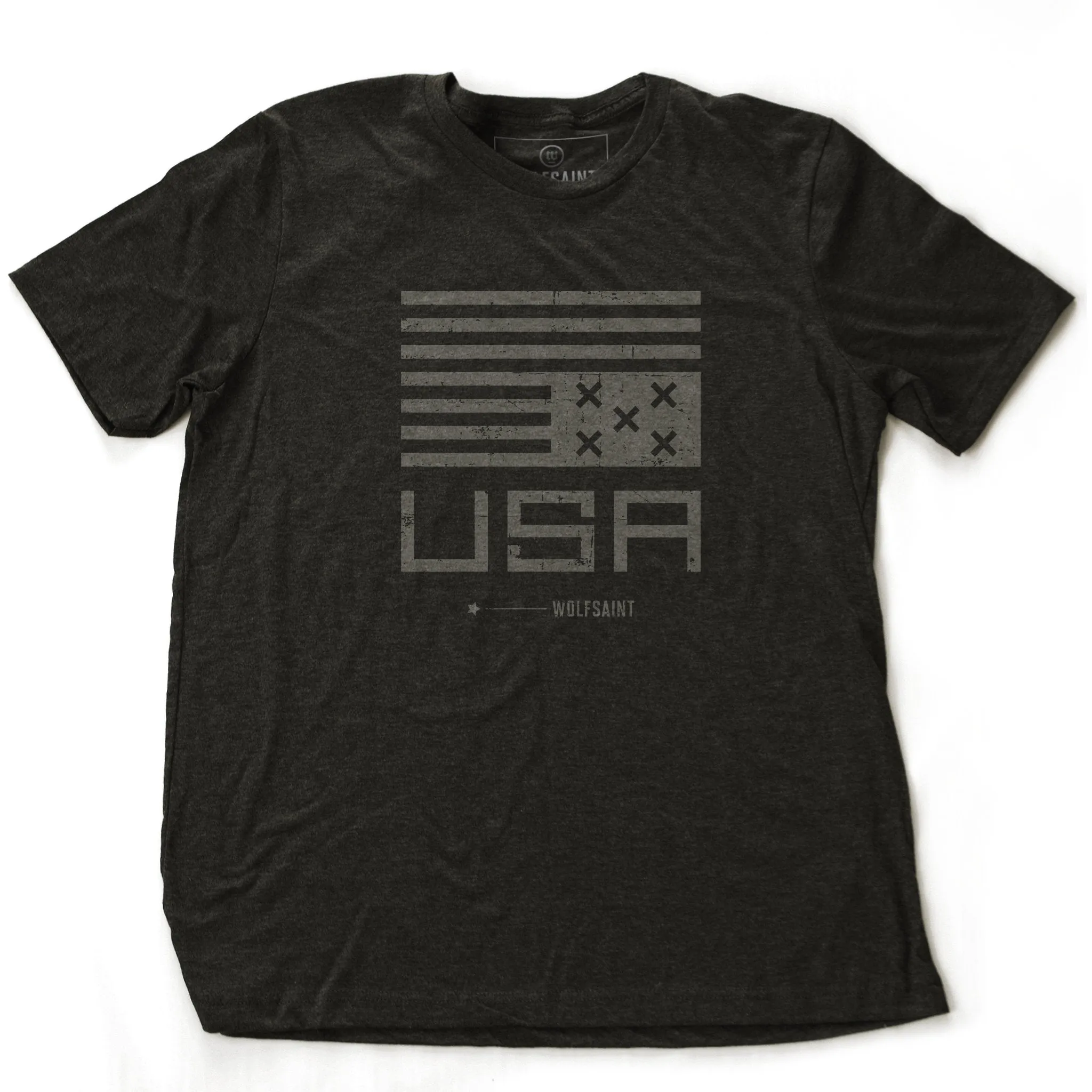 USA Flag Upside Down / TopsyTurvy — premium unisex tee