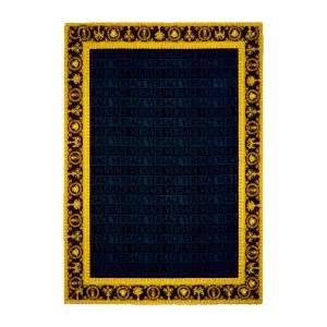 Versace Baroque Jacquard Medusa Blue Beach/Bath Towel - 195cm x 145cm