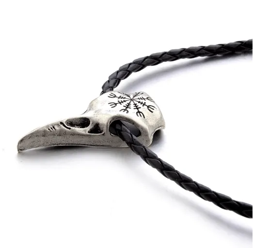 Viking Raven Skull Necklace