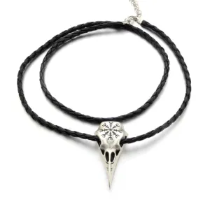 Viking Raven Skull Necklace