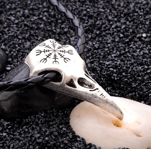Viking Raven Skull Necklace