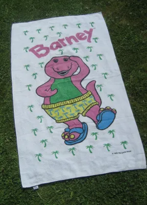 Vintage Barney Beach Towel