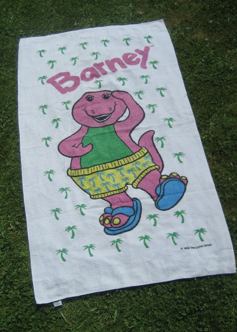 Vintage Barney Beach Towel