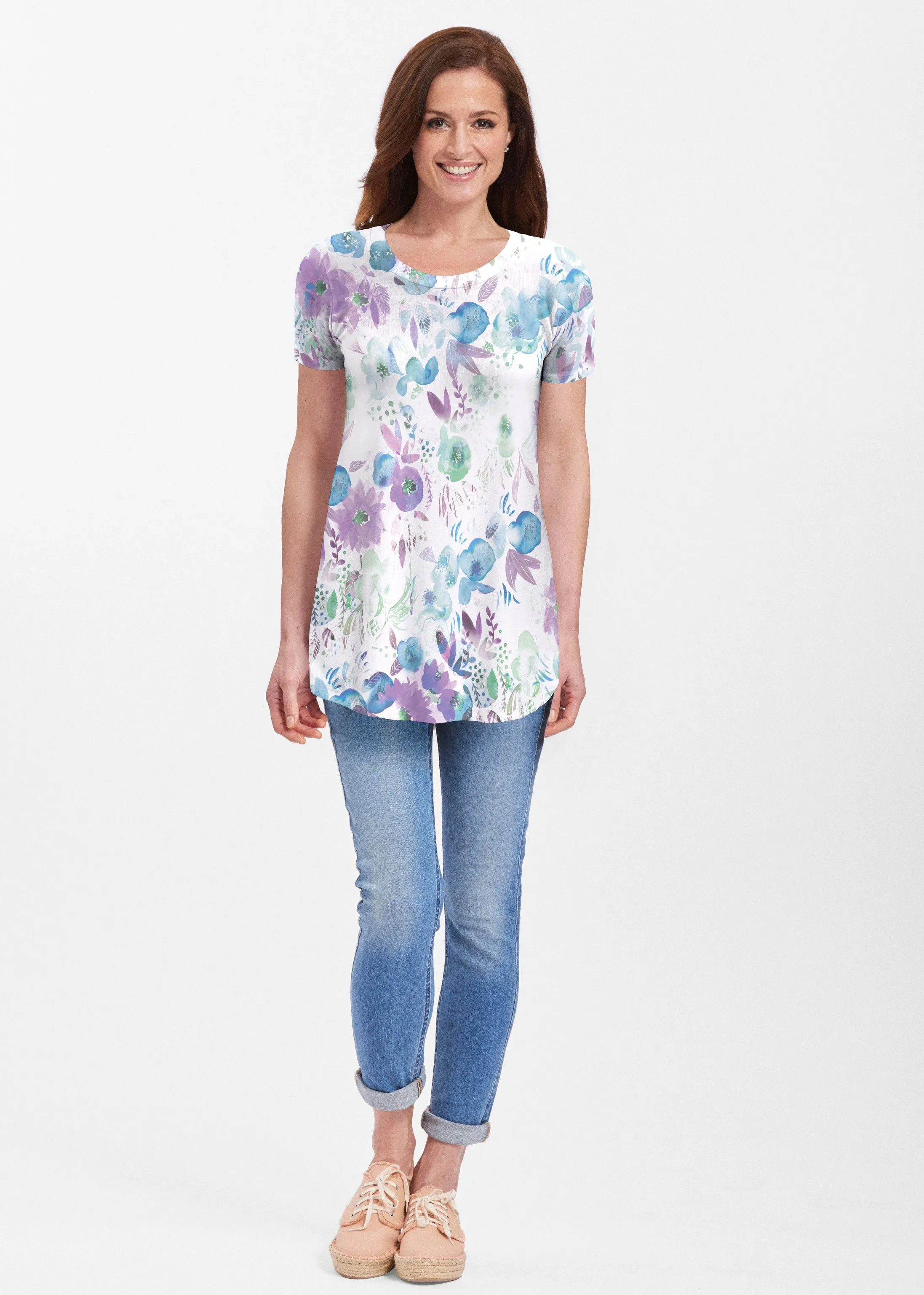 Violet (16228) ~ Short Sleeve Butterknit tunic