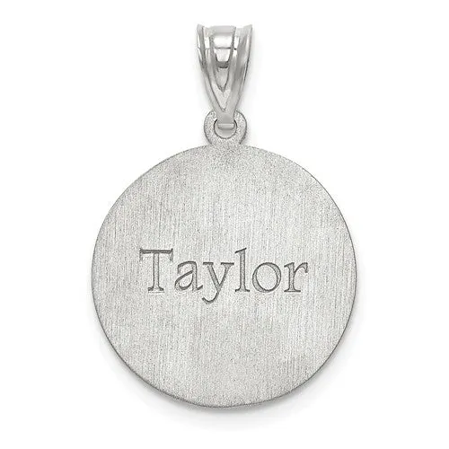 Volleyball Number And Name Pendant - Sterling Silver or Solid Gold
