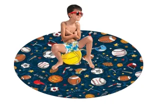 Watchitide Large Round Towel - Sports
