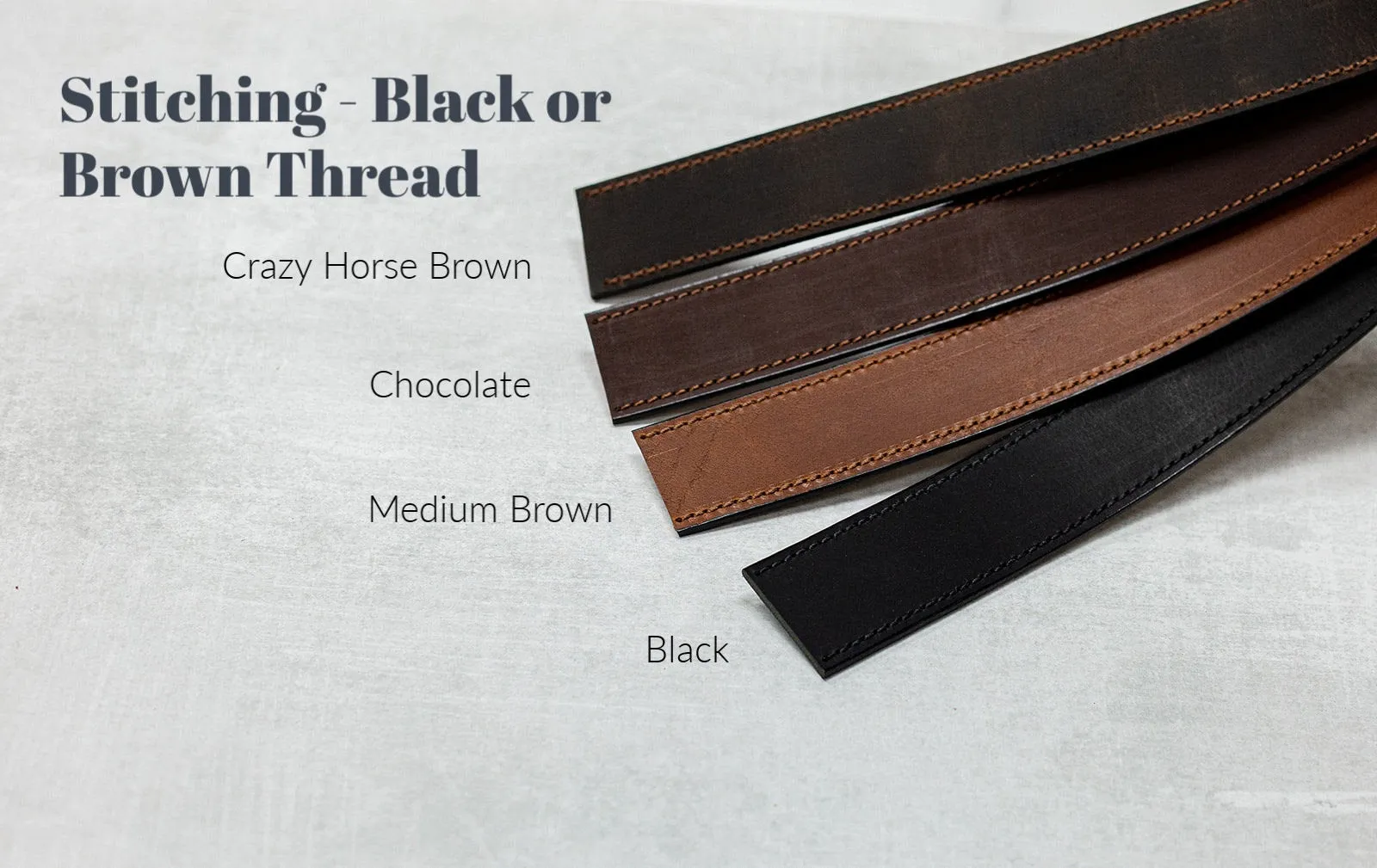 Water Buffalo Heavy-Duty Leather Belt, 1-3/4" wide, Square Buckle | Perfect for Concealed Carry
