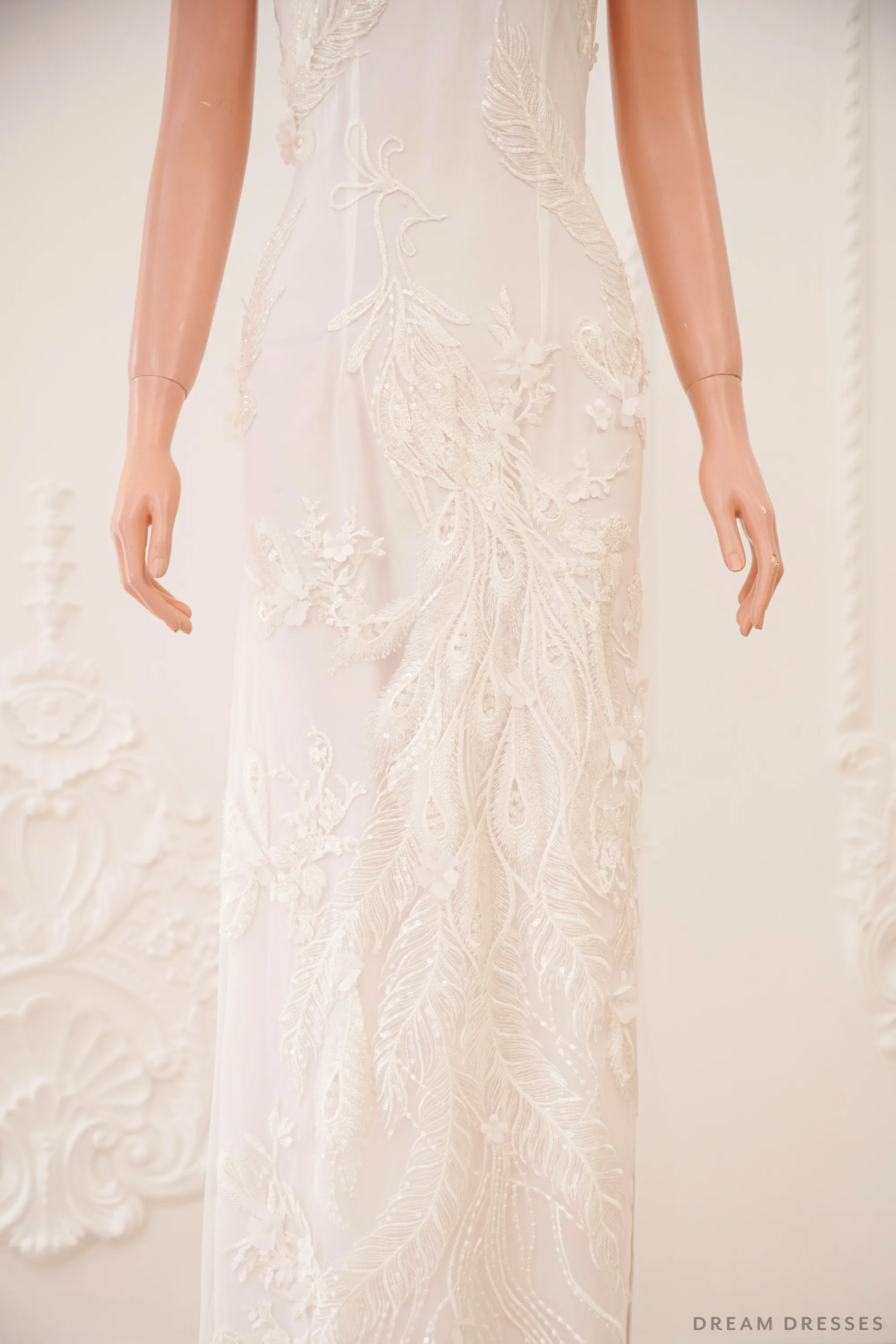 White Bridal Cheongsam | Couture Lace Modern Cheongsam (#JULIA)