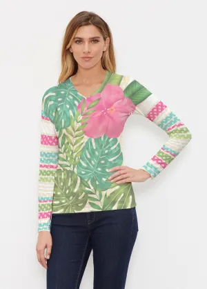 Wild Begonia (13489) ~ Butterknit Long Sleeve V-Neck Top