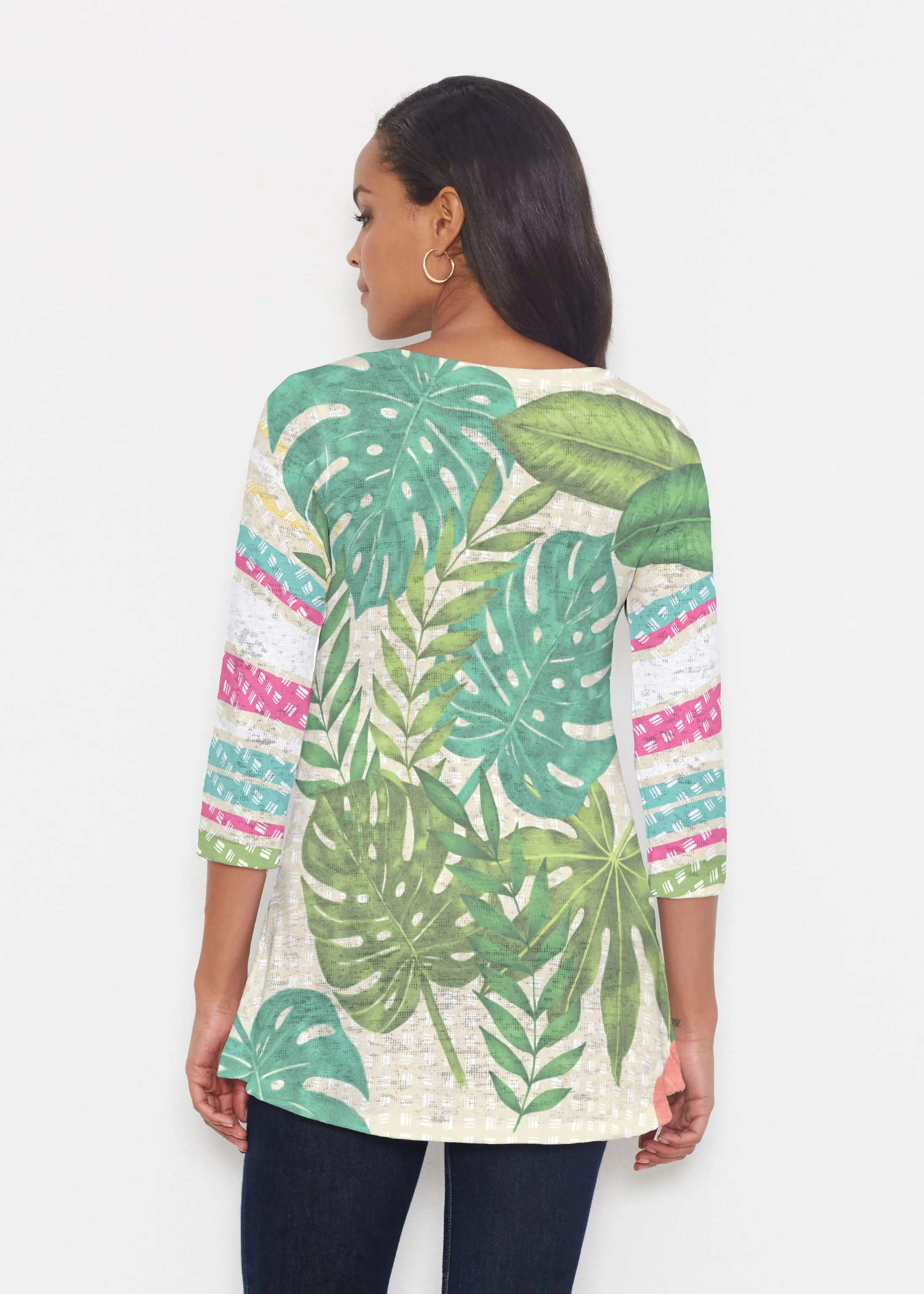 Wild Begonia (13489) ~ Katherine Hi-Lo Thermal Tunic