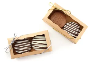 Window Gift Box of 2 Classic Chocolate Covered Oreos -  12 pcs