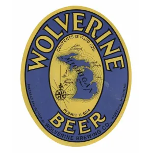 Wolverine Beer Label Print