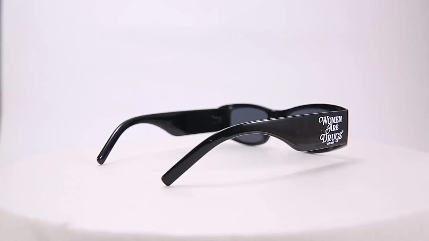 Women Are Drugs® | Black Sunglasses (Black Lenses)