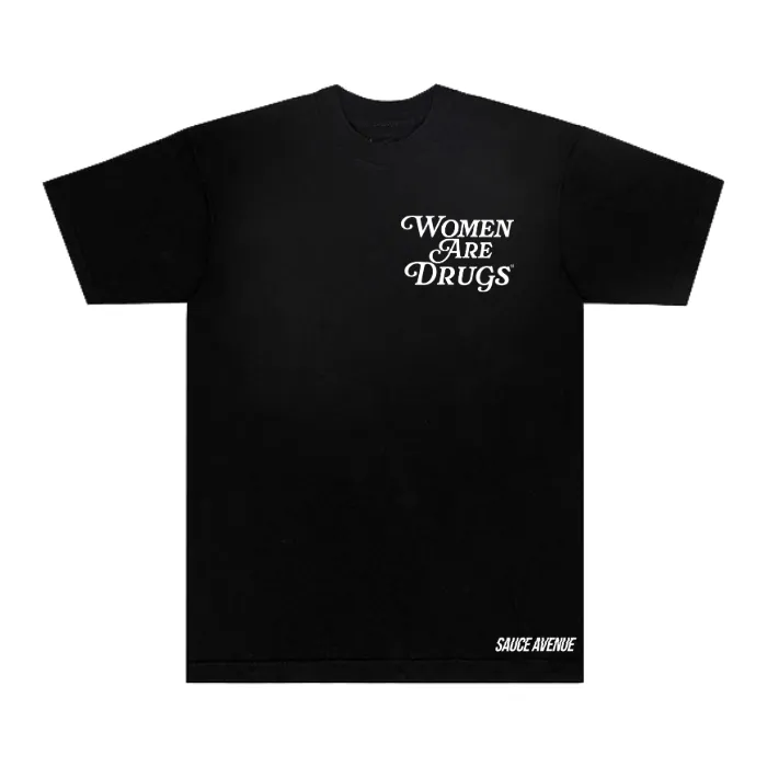 Women Are Drugs (Glow In The Dark) | Heavyweight Black Tee
