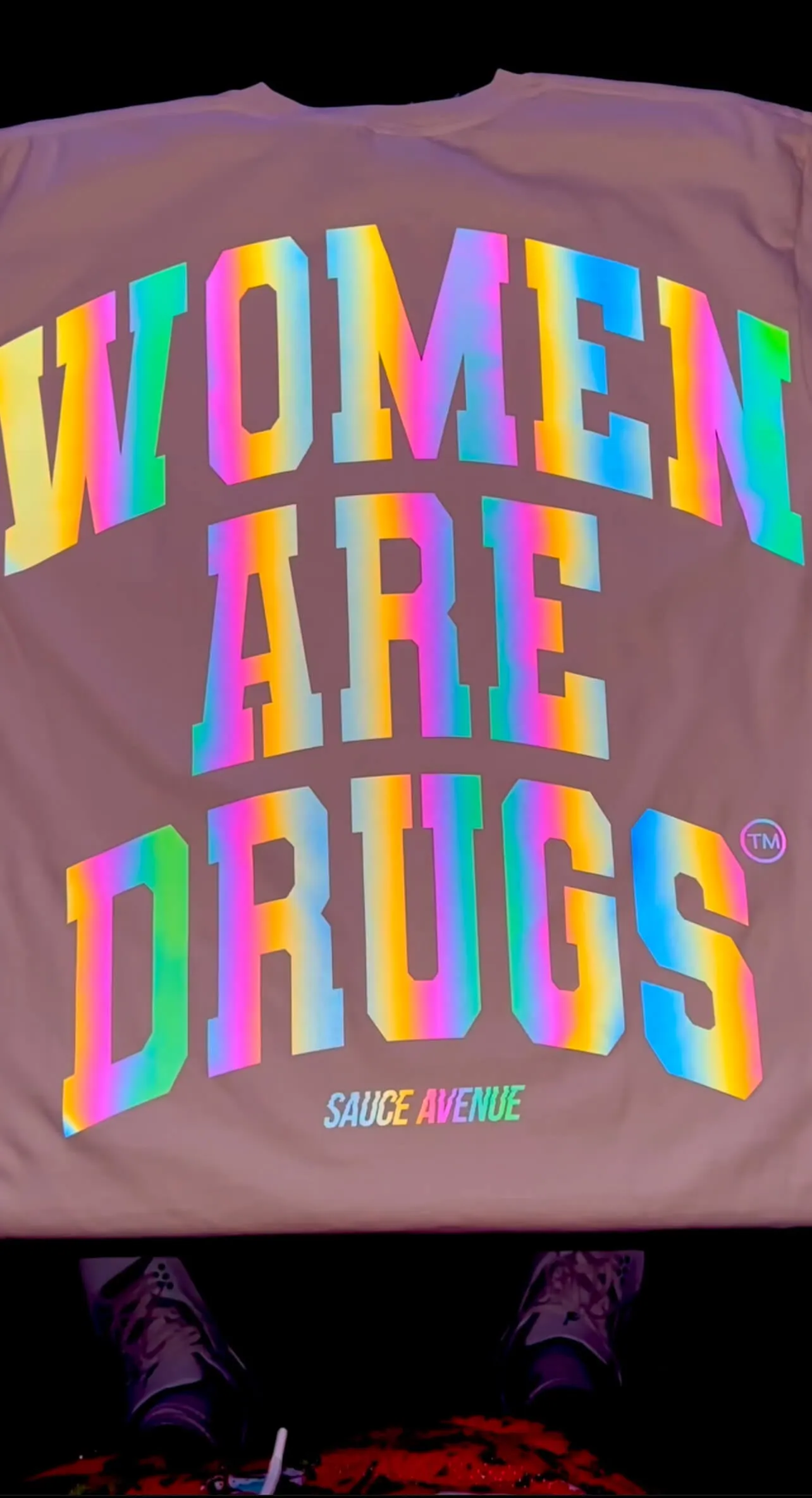 Women Are Drugs V2 (Arch Holo) | Heavyweight Cream Tee