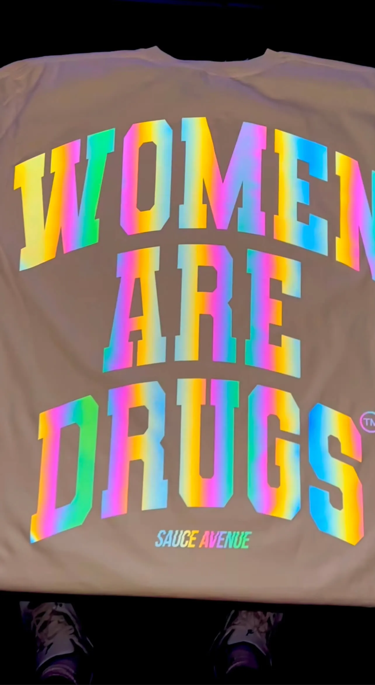 Women Are Drugs V2 (Arch Holo) | Heavyweight Cream Tee