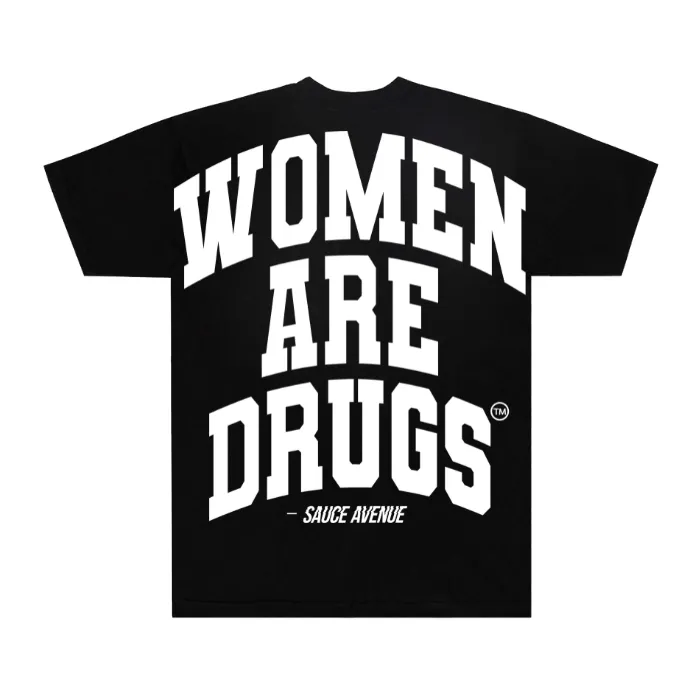 Women Are Drugs V2 (Glow In The Dark) | Heavyweight Black Tee