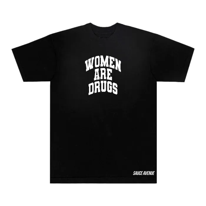 Women Are Drugs V2 (Glow In The Dark) | Heavyweight Black Tee