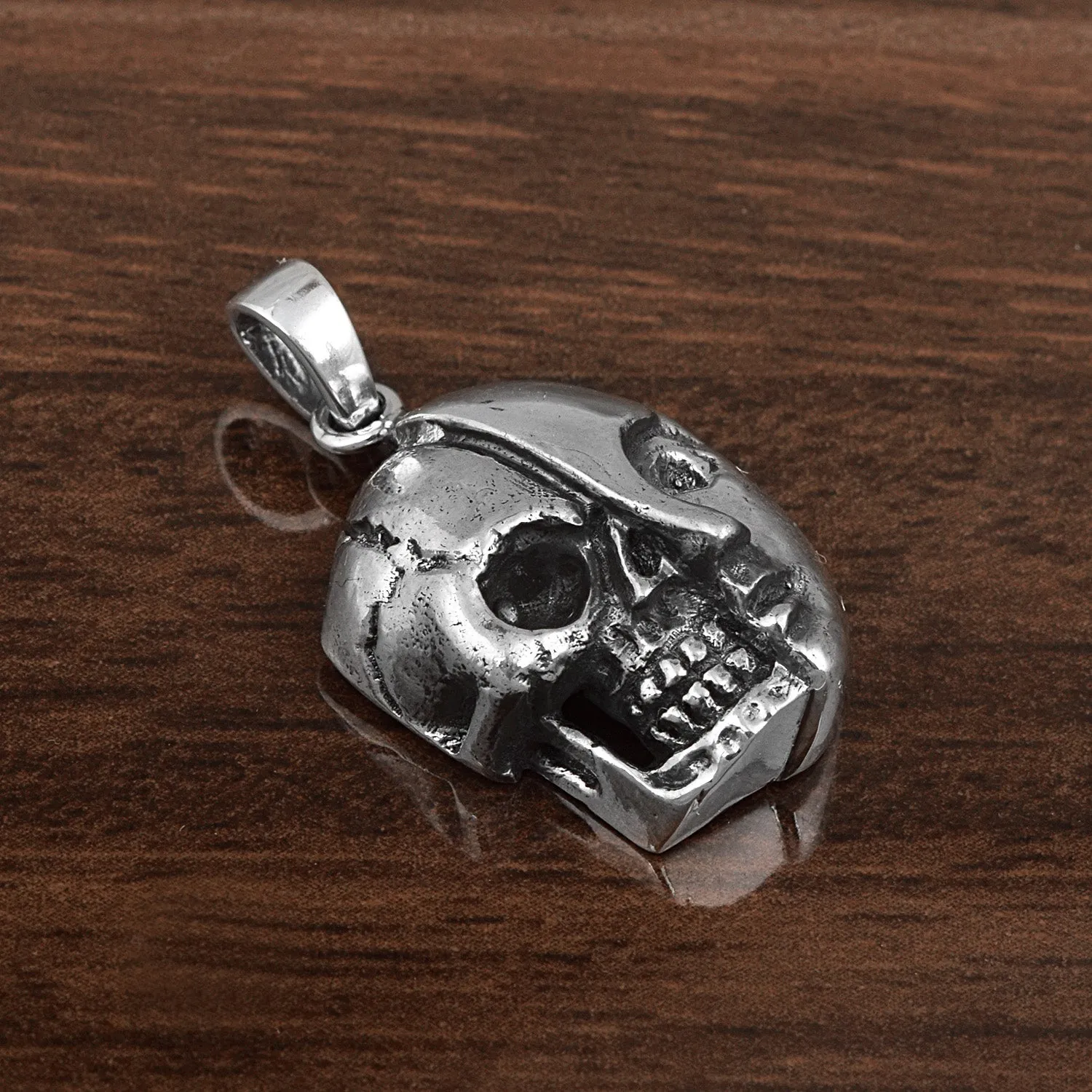 Worm Skull Pendant Skull Head Pendant Biker Pendant Goth Pendant Skull Charm Pendant
