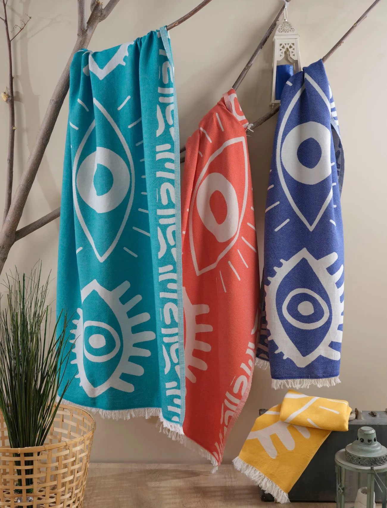 Yellow Beach Towel – Celest Jacquard Weave